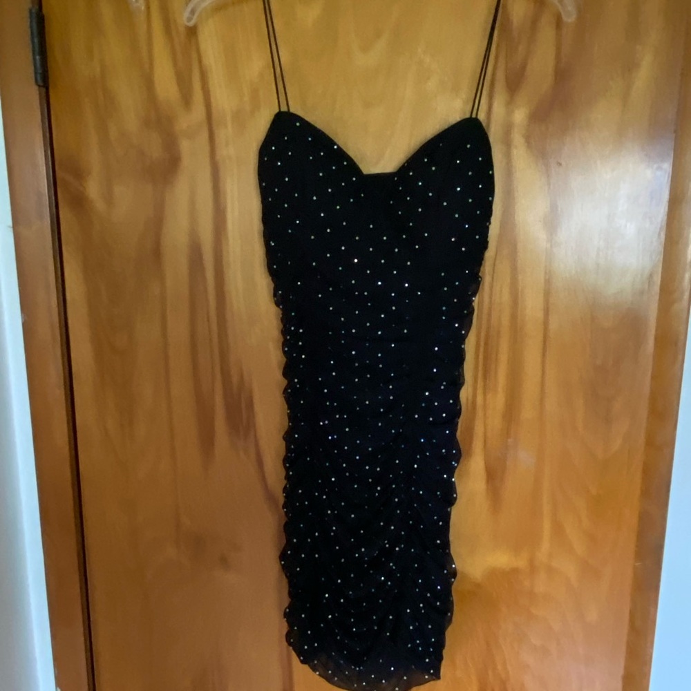 Elegant Black Dress with Sparkling Accents